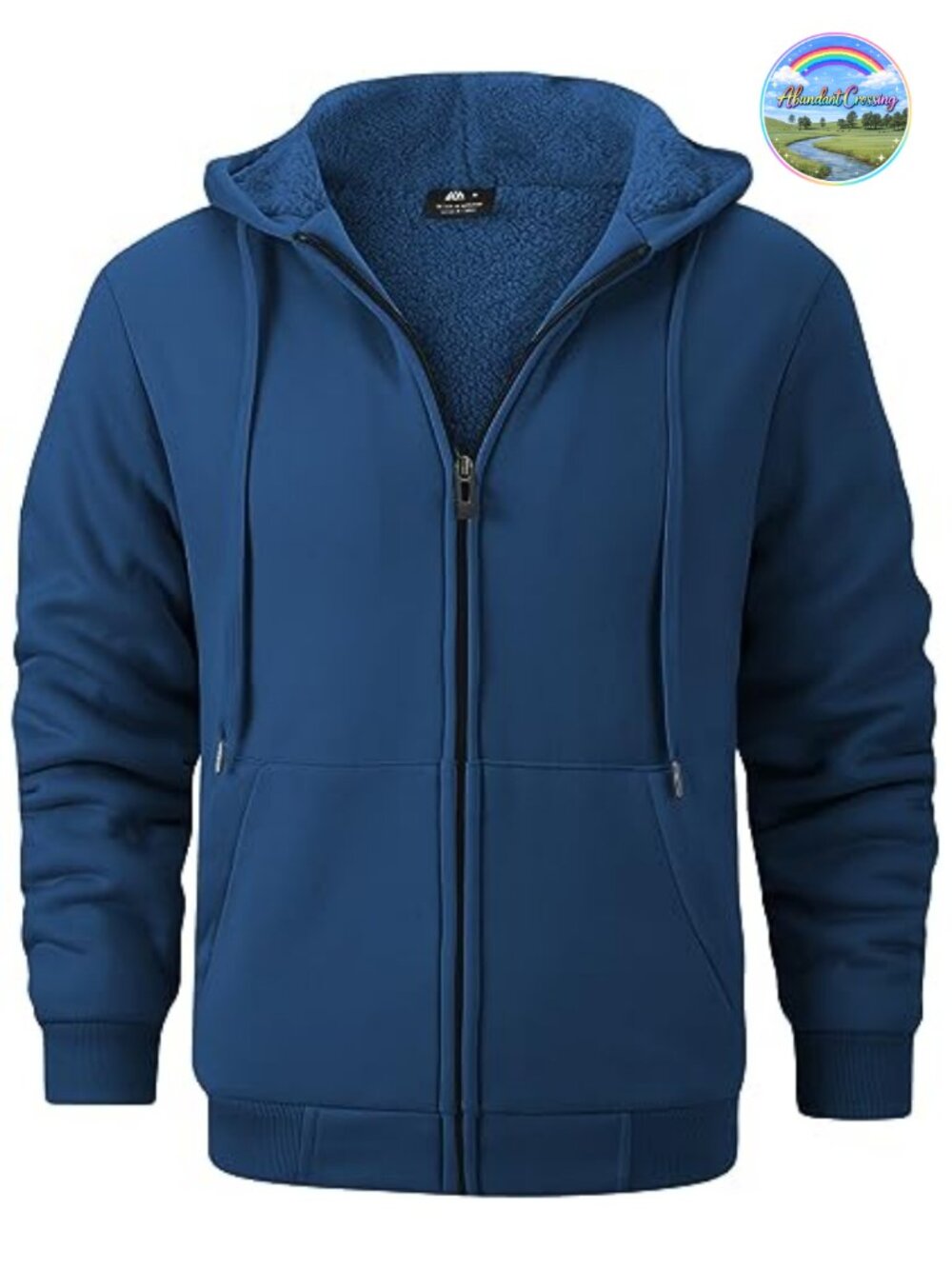 Men's Sherpa Lined Full Zip Hoodie Heavyweight Fleece Sweatshirt